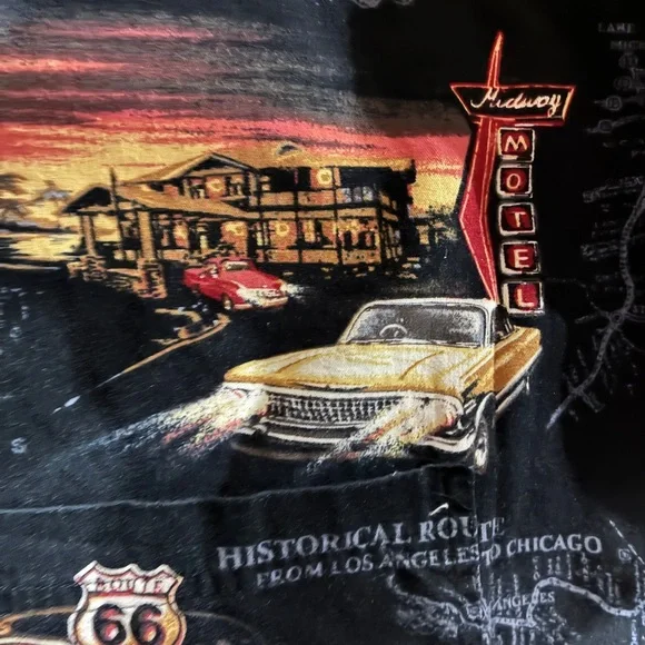 RedHead Men's Black and Orange Car Print Shirt - 4X - Picture 8 of 11